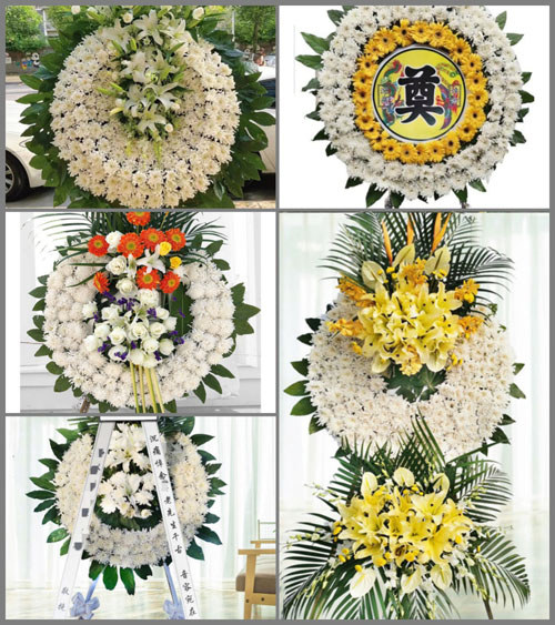 湖北荆门市京山县石龙镇兰音村花圈速递